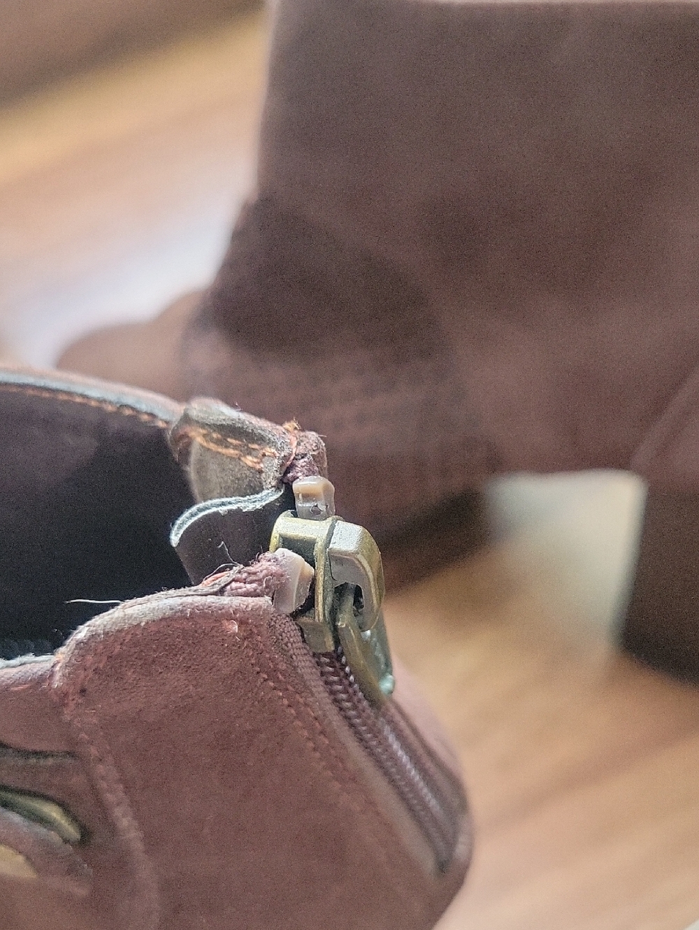 Cato Open Toe Brown Zipper Back Mesh Top Suede Look Ankle boots With Heel 7.5 - Picture 12 of 12